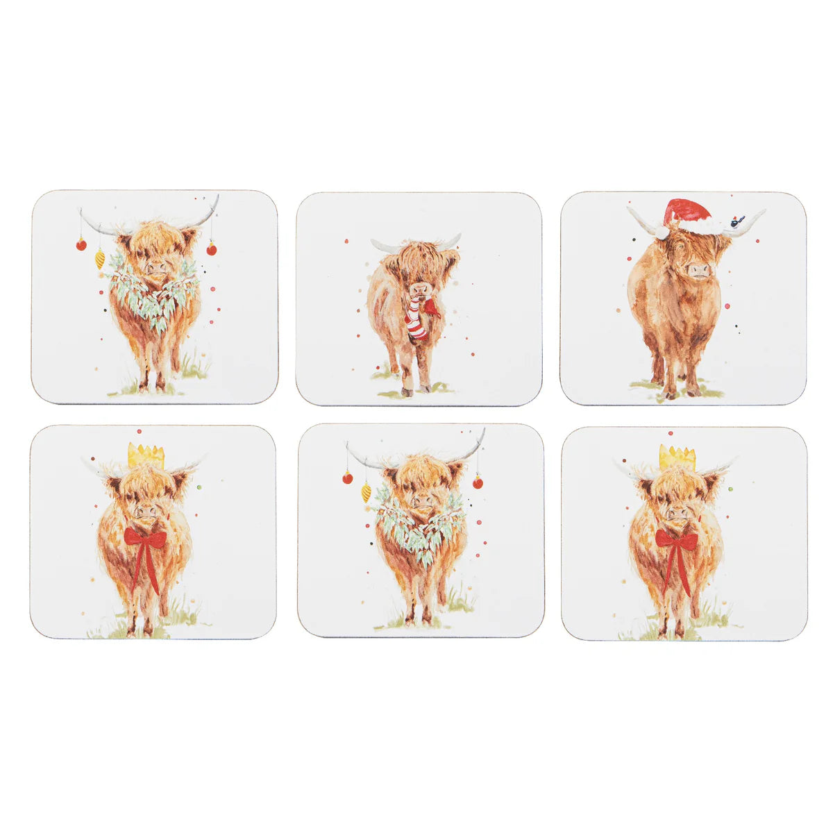 Coo Christmas Coasters - Set of 6