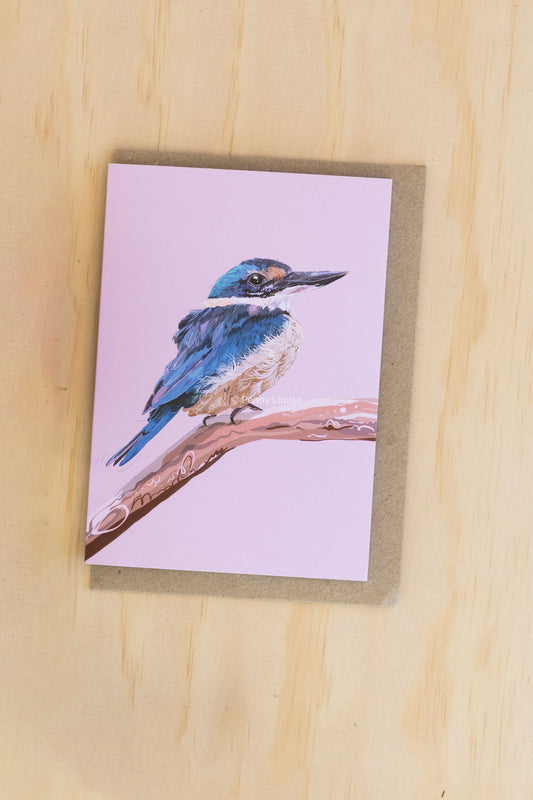 'Sacred Kingfisher' - Greeting card