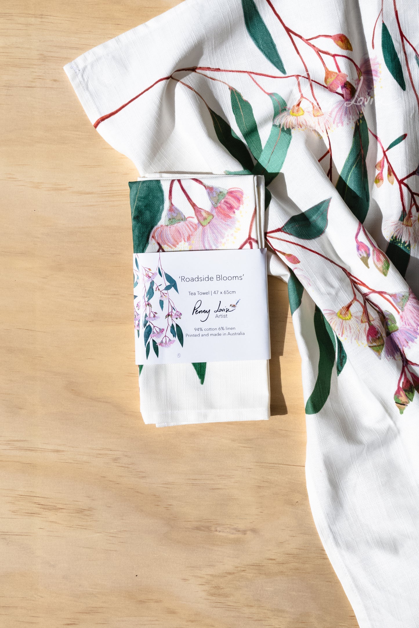 'Roadside Blooms' - Tea Towel